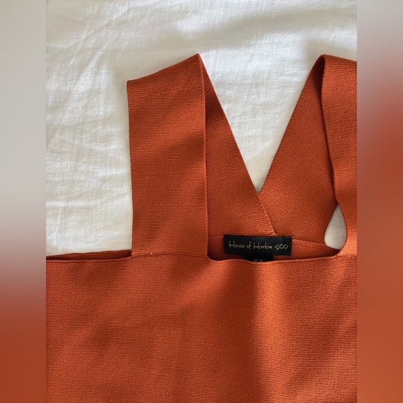House of Harlow 1960 Terracotta Compression Sculpt Knit Top - Picture 3 of 5